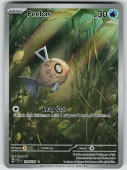 Pokemon Feebas Illustration Rare SV08: Surging Sparks 198/191 NM - Image 1