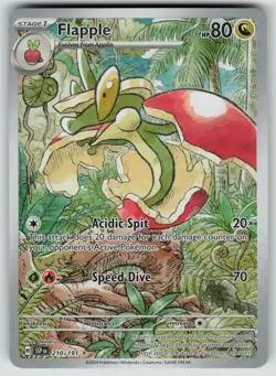 Pokemon Flapple Illustration Rare SV08: Surging Sparks 210/191 NM - Image 1