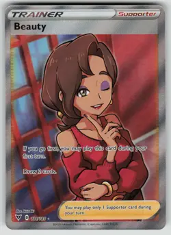 Pokemon Beauty (Full Art) Ultra Rare SWSH04: Vivid Voltage 181/185 NM - Image 1