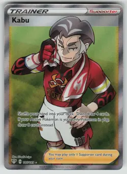Pokemon Kabu (Full Art) Ultra Rare SWSH03: Darkness Ablaze 186/189 NM - Image 1