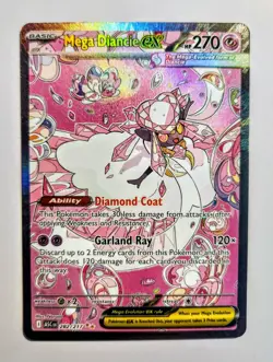 Mega Diancie ex Special Illustration Rare 282/217 Ascended Heroes Pokemon TCG NM - Image 1