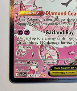 Mega Diancie ex Special Illustration Rare 282/217 Ascended Heroes Pokemon TCG NM - Image 5