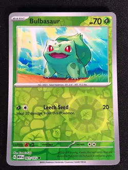 Pokemon Bulbasaur 001/165 Reverse Holo (NM) - Image 1
