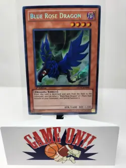 YuGiOh Blue Rose Dragon EXVC-EN099 1st Edition Secret Rare LP - Image 1