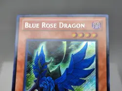 YuGiOh Blue Rose Dragon EXVC-EN099 1st Edition Secret Rare LP - Image 2