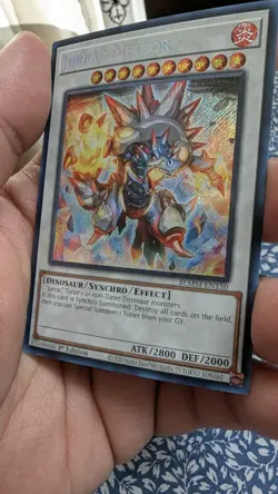 Jurrac Meteor Yu-Gi-Oh! BLMM-EN150 Secret Rare Holo 1st Edition Synchro Konami - Image 2