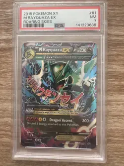 PSA 7 M Rayquaza EX 61/108 XY Roaring Skies Pokemon Card - Image 1
