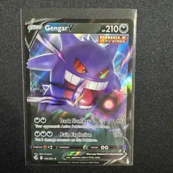 Pokemon TCG Gengar v Fusion Strike Ultra Rare Card: 156/264 - Image 1