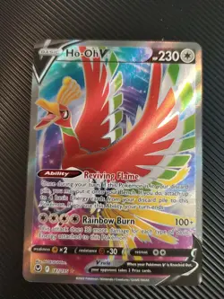 Ho-Oh V - 187/195 - Pokemon Silver Tempest Sword & Shield Full Art Card NM - Image 1
