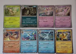 Pokemon Prismatic Evolutions 8 Cosmos Promo Cards Costco In Hand CARDS ONLY - Image 1