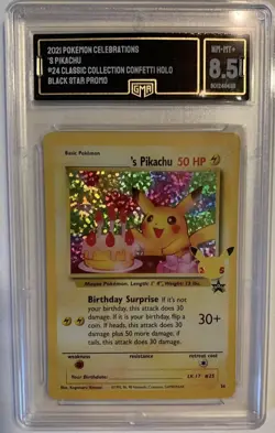 GMA 8.5 Pikachu Birthday Celebrations Holographic Pokemon Card - Image 2