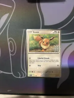 Eevee 133/165 Holiday Calendar Stamped Cosmos Holo Common - Pokemon TCG Card NM - Image 1