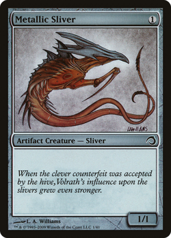 Metallic Sliver #1 (Foil) (MP) Premium Deck Slivers PDS Magic MTG - Image 1