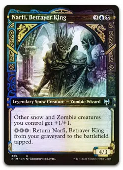 Narfi, Betrayer King (Showcase) #329 (Foil) (NM) Kaldheim KHM Magic MTG - Image 1