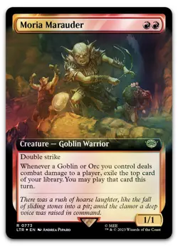Moria Marauder (Extended Art) (Surge Foil) #773 NM Lord of the Rings Magic MTG - Image 1