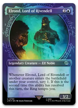 Elrond, Lord of Rivendell (Showcase) (Surge Foil) #799 NM Lord of the Rings - Image 1