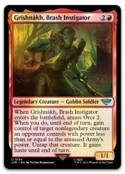 Grishnakh, Brash Instigator #134 (Foil) (NM) Lord of the Rings LTR Magic MTG - Image 1