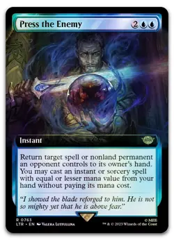 Press the Enemy (Extended Art) (Surge Foil) #763 NM Lord of the Rings Magic MTG - Image 1
