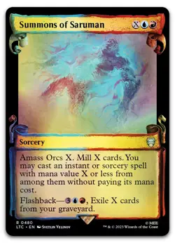 Summons of Saruman (Showcase Scrolls) #480 (Foil) NM Lord of the Rings Magic MTG - Image 1