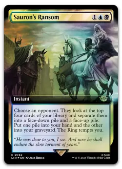 Sauron's Ransom (Extended Art) (Surge Foil) #782 NM Lord of the Rings Magic MTG - Image 1
