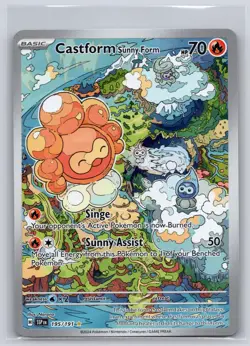 Castform Sunny Form 195/191 Illustration Rare Surging Sparks Pokemon Near Mint - Image 1