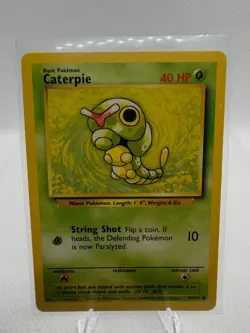 Caterpie 45/102 - Base Set - Common Vintage WOTC Pokemon Card - LP+ - Image 1