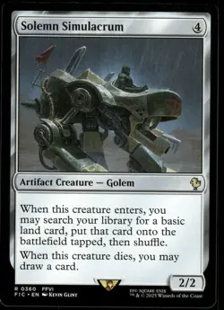 1x Solemn Simulacrum - Commander: FINAL FANTASY - NM - MTG - Image 1