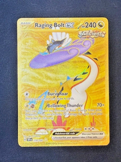 Raging Bolt ex 218/162 Gold Hyper Rare Pokemon Temporal Forces NM - Image 1