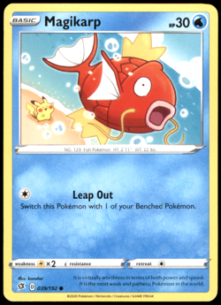 Magikarp 039/192 SWSH02: Rebel Clash Common Normal NM Pokemon TCG - Image 1