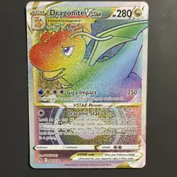 The Pokemon Company Dragonite VSTAR Secret Rare Full Art Holo Pokemon GO 081/078 - Image 1
