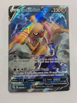 Conkeldurr V (Full Art) 073/078 Pokemon GO Ultra Rare Pokemon TCG NM - Image 1
