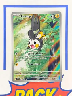 Emolga Illustration Rare IR Black Bolt Pokemon TCG 112/086 - Image 1