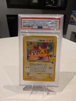 2021 POKEMON CELEBRATIONS CLASSIC COLLECTION #24 BIRTHDAY PIKACHU-HOLO PSA 10 - Image 1