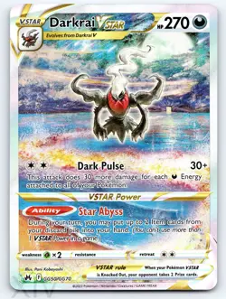 Darkrai VSTAR GG50/GG70 Pokemon Crown Zenith Galarian Gallery VSTAR Rare - Image 1