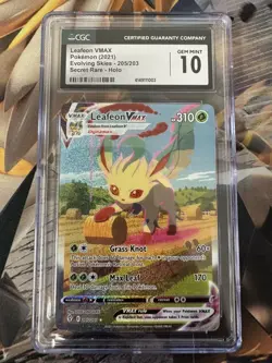 2021 Pokemon Evolving Skies 205 Leafeon VMAX CGC 10 4149111003 Graded Pokemon Ca - Image 1