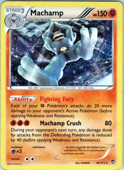 Machamp 46/111 - Pokemon TCG XY: Furious Fists - Holo Rare (NM) - Image 1