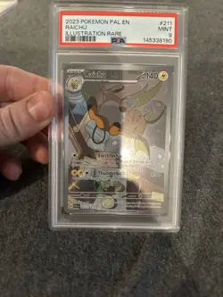 2023 POKEMON PAL EN-PALDEA EVOLVED ILLUSTRATION RARE #211 RAICHU PSA 9 - Image 1