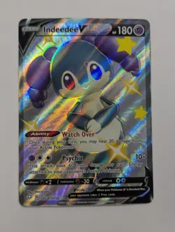 Indeedee V SV114/SV122 Shining Fates: Shiny Vault Holo Pokemon TCG NM - Image 1