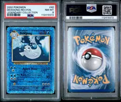 2002 POKEMON LEGEND COLL #40 DEWGONG REVERSE Holo FOIL PSA 8 POP 181 - Image 3