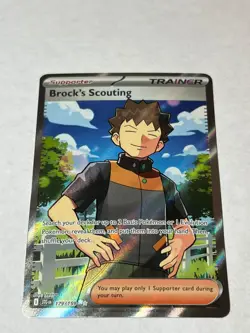Brock's Scouting 179/159 Ultra Rare Journey Together Pokemon Lightly Played - Image 1