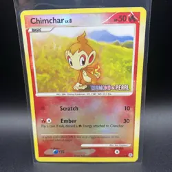 Pokemon Diamond & Pearl Chimchar Lv.8 Stamped Reverse Holo 76/130 - Image 1