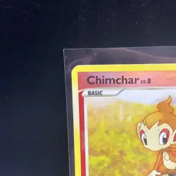 Pokemon Diamond & Pearl Chimchar Lv.8 Stamped Reverse Holo 76/130 - Image 5