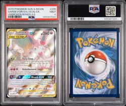2019 POKEMON SUN & MOON UNBROKEN BONDS FULL ART/GARDEVOIR & SYLVEON GX PSA 9 - Image 3