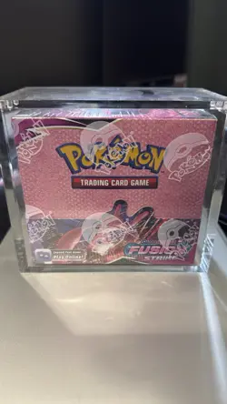 Pokemon Sword & Shield: Fusion Strike Booster Box "Case Fresh" In Acrylic Case - Image 1