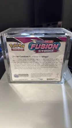 Pokemon Sword & Shield: Fusion Strike Booster Box "Case Fresh" In Acrylic Case - Image 3