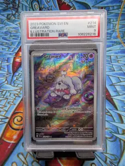 Greavard 214/198 PSA 9 Scarlet & Violet Base Pokemon 2023 - Image 1