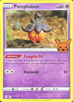 Pumpkaboo 076/203 Promo Trick or Trade BOOster Pokemon Near Mint - Image 1