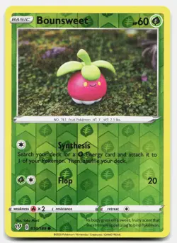Bounsweet Reverse Holo 014/189 Common Darkness Ablaze Pokemon Near Mint - Image 1