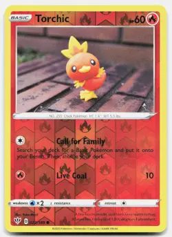 Torchic Reverse Holo 022/189 Common Darkness Ablaze Pokemon Near Mint - Image 1