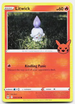 Litwick 024/196 Common Trick or Trade BOOster 2023 Pokemon Near Mint - Image 1